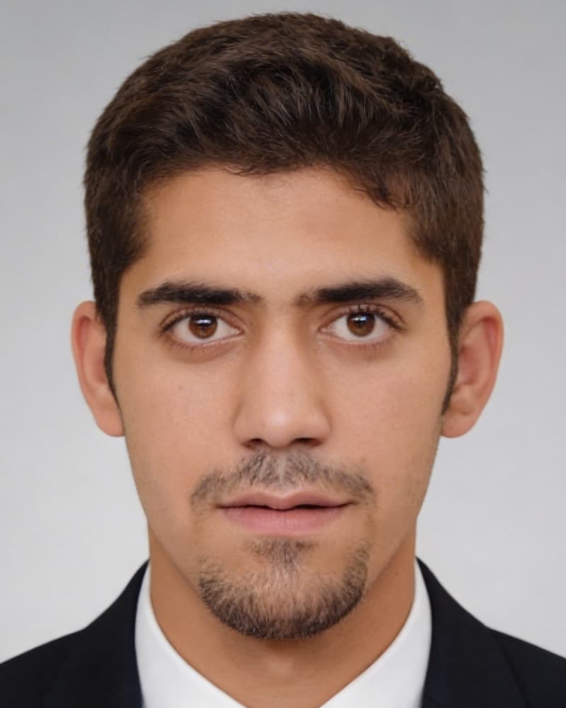 Clean LinkedIn headshot generated from the source selfie.