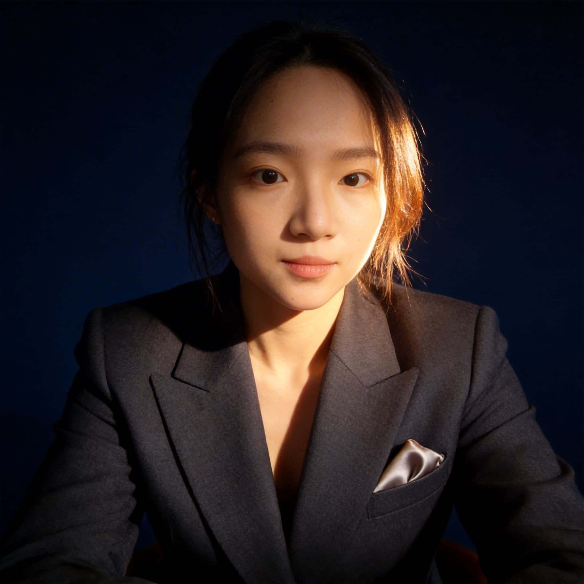 Founder editorial AI headshot generated from the same selfie set