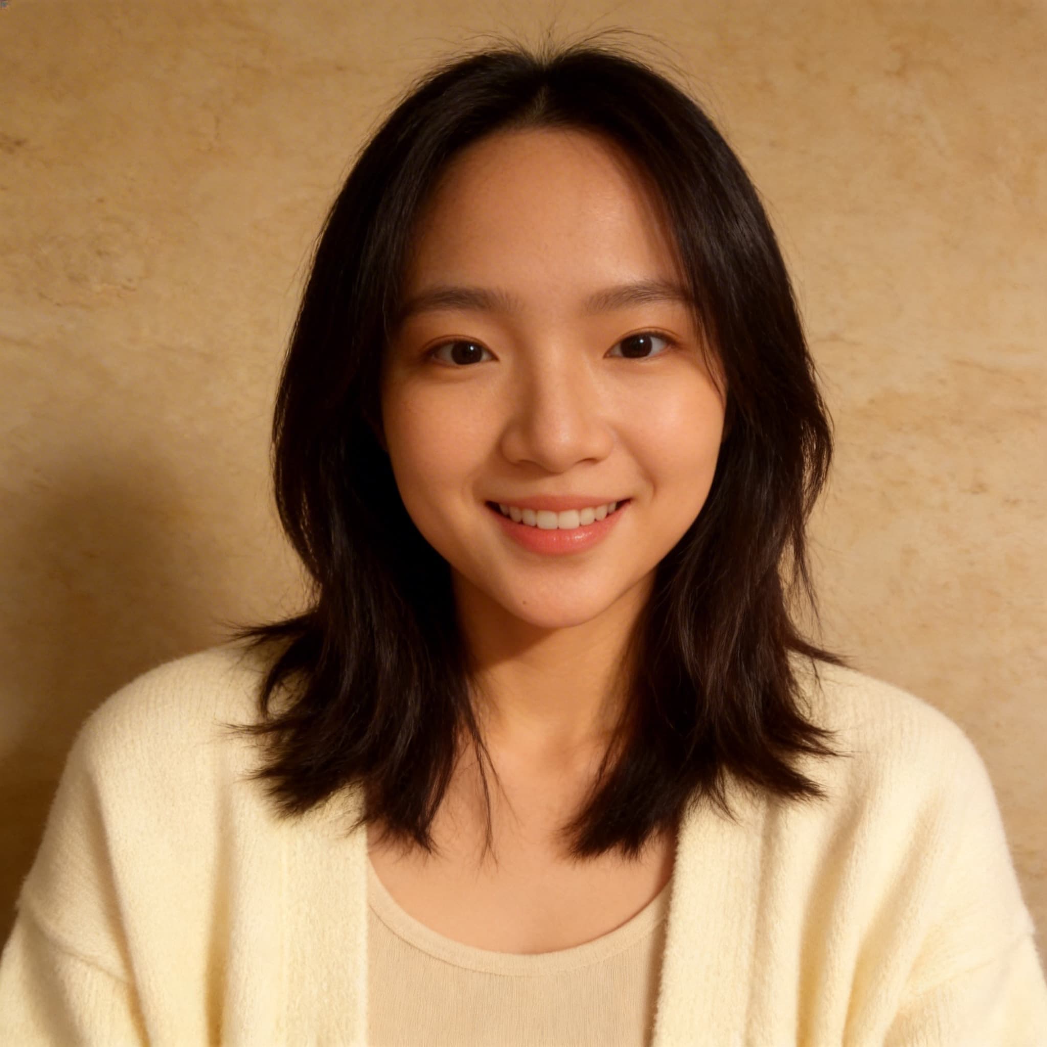 Personal-brand headshot example generated from the same uploads