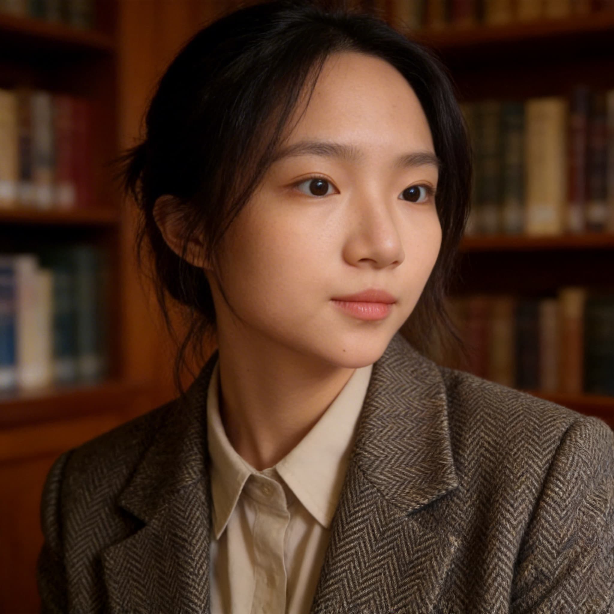 Speaker headshot example generated from the same uploads